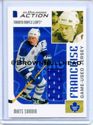 2003-04 ITG Action Jerseys #M-268 [Mats Sundin] [Toronto Maple Leafs] [Franchise] [~100] [swatch=blu