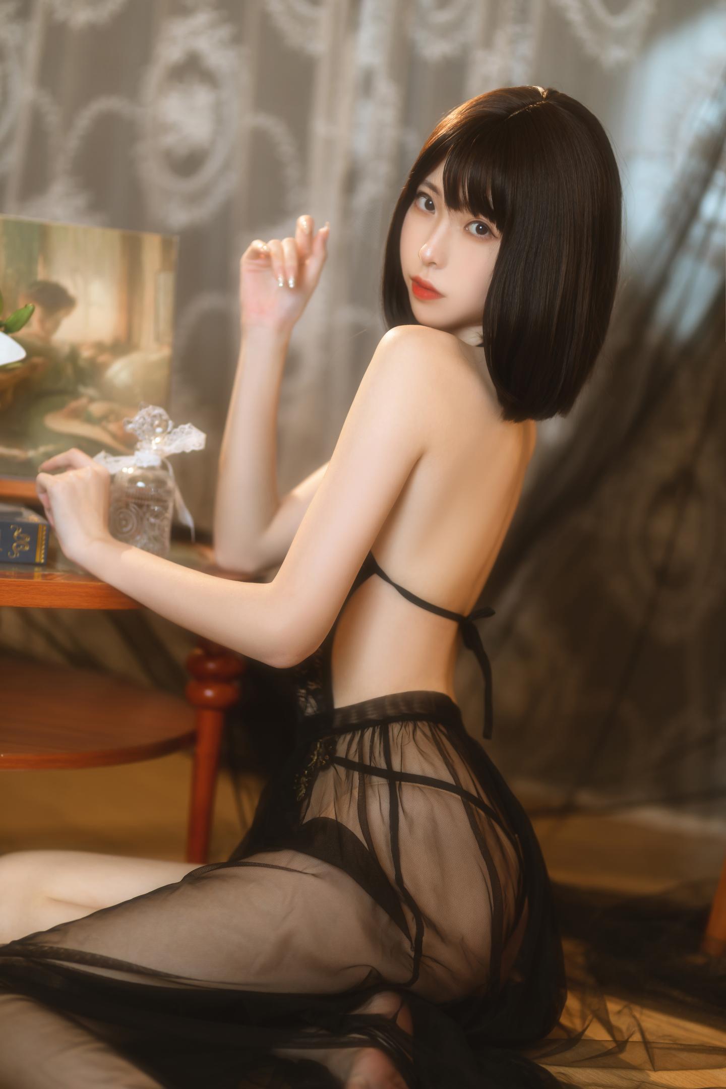 许岚LAN NO.012 黑纱旗袍 18