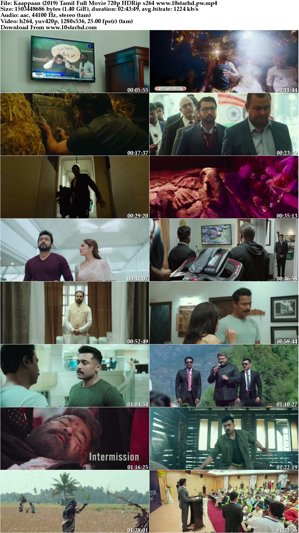 Kaappaan 2019 Tamil Full Movie 720p Hdrip X264 14gb