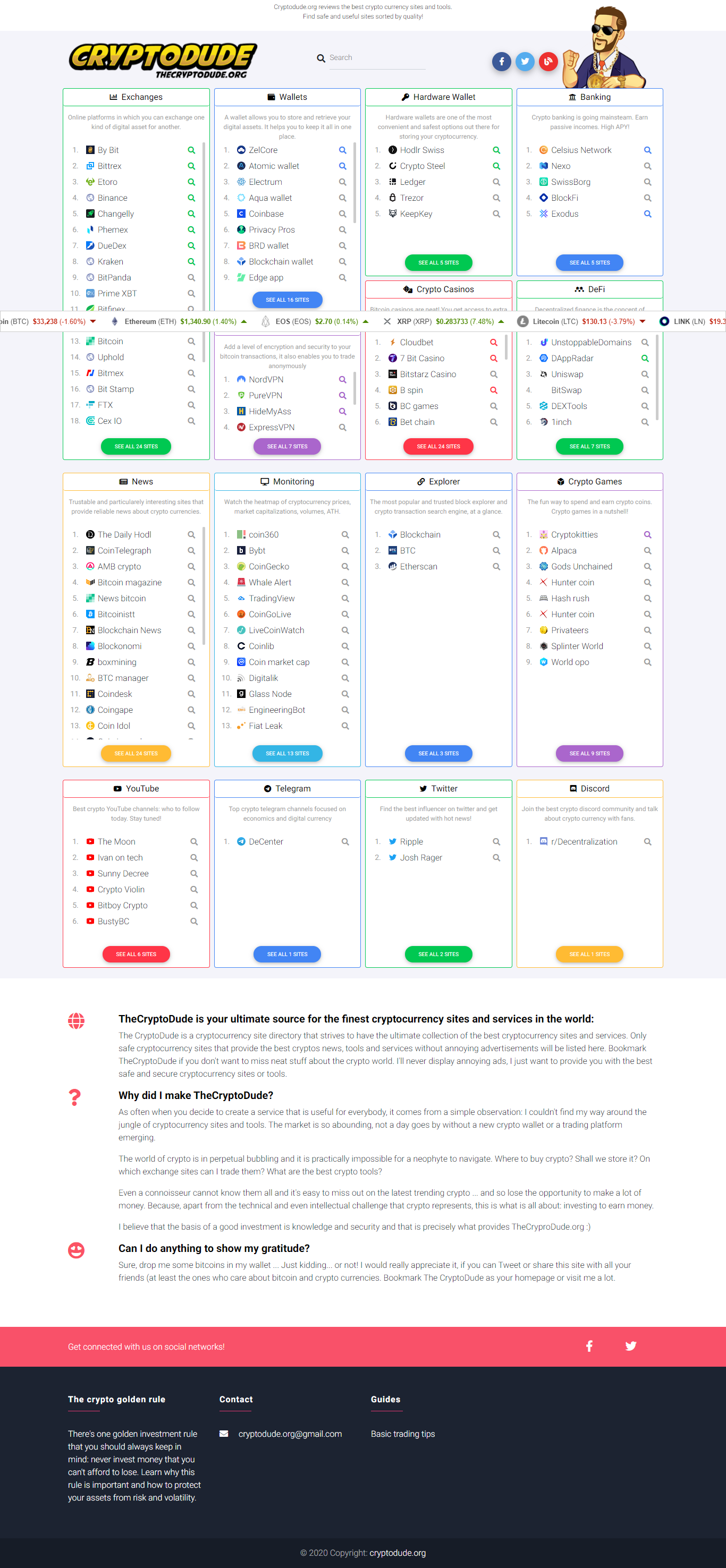 The Crypto Dude - best cryptocurrency sites and free ...