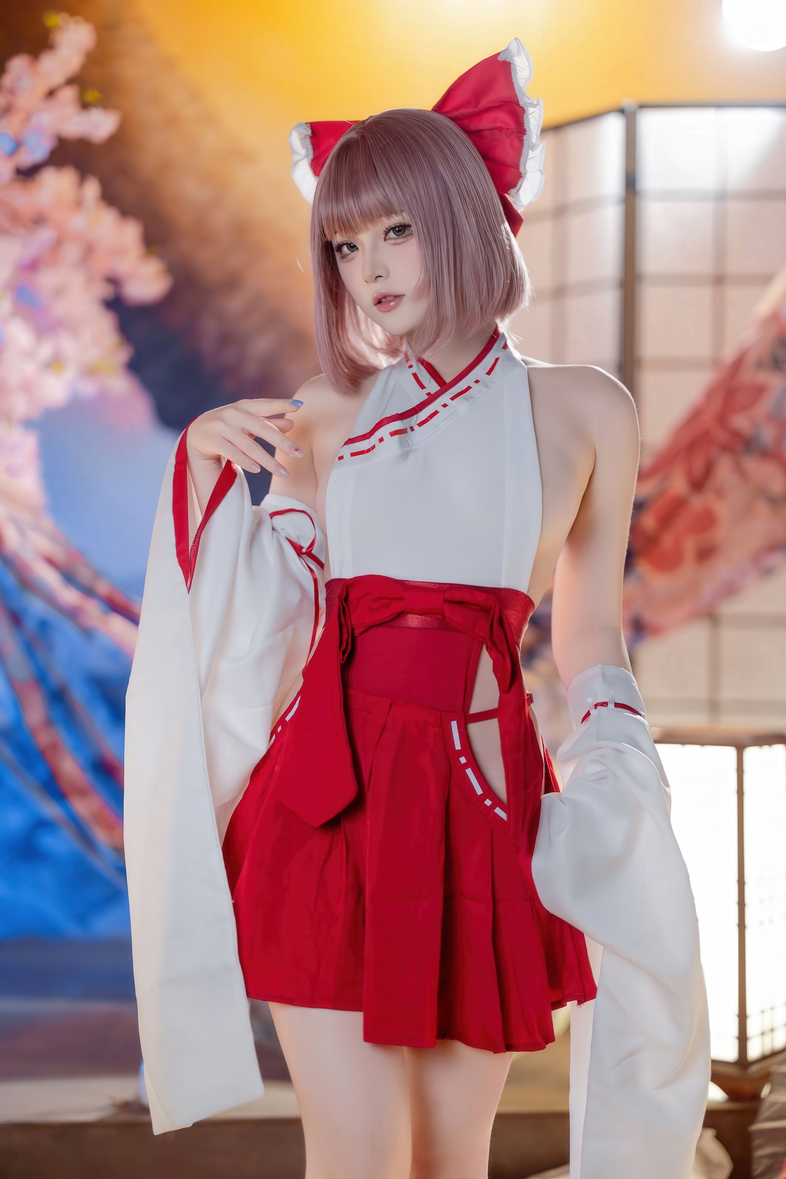 屿鱼 Yuyu 兼职巫女 Cosplay 写真图集（66P｜639MB）插图5