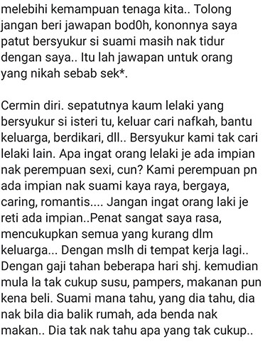 bersyukurlah isteri tolong cari rezeki
