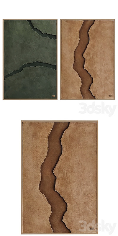 Set of art paintings from the Terra collection by Muddy