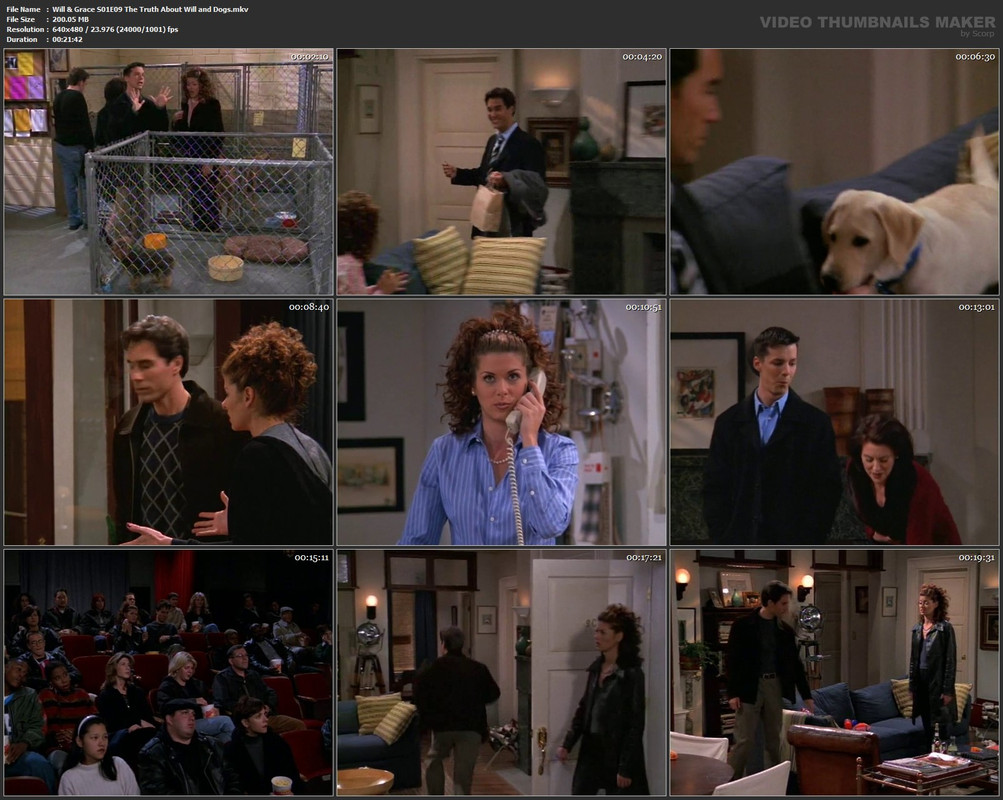 Will & Grace S01E09 The Truth About Will and Dogs.mkv