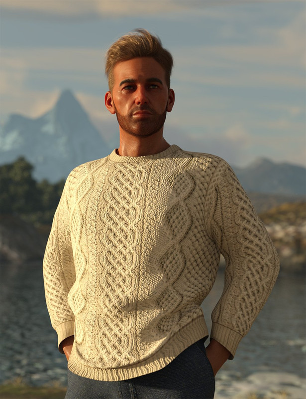 dForce Aran Sweater Outfit for Genesis 8 Males dForce Aran Sweater Outfit for Genesis 8 Males
