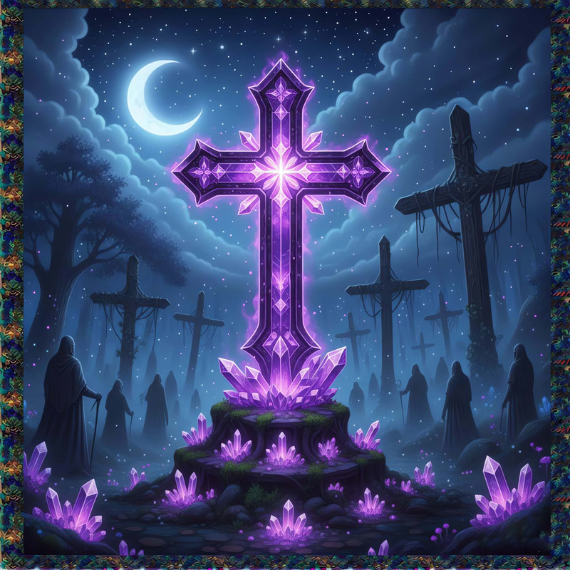 墓场紫晶圣十字