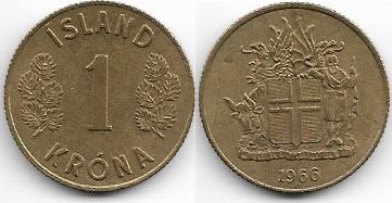 La vuelta al mundo... Islandia-1-corona-1966-4-86
