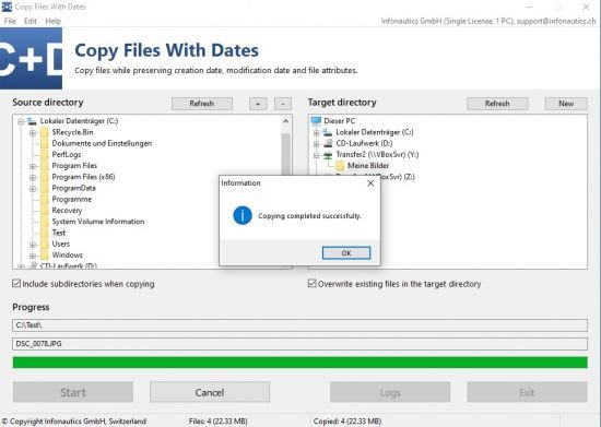 Infonautics Copy Files With Dates 1.12