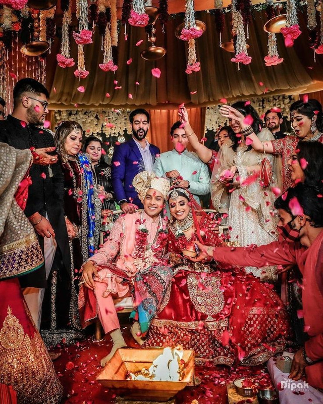 Happy bride after wedding