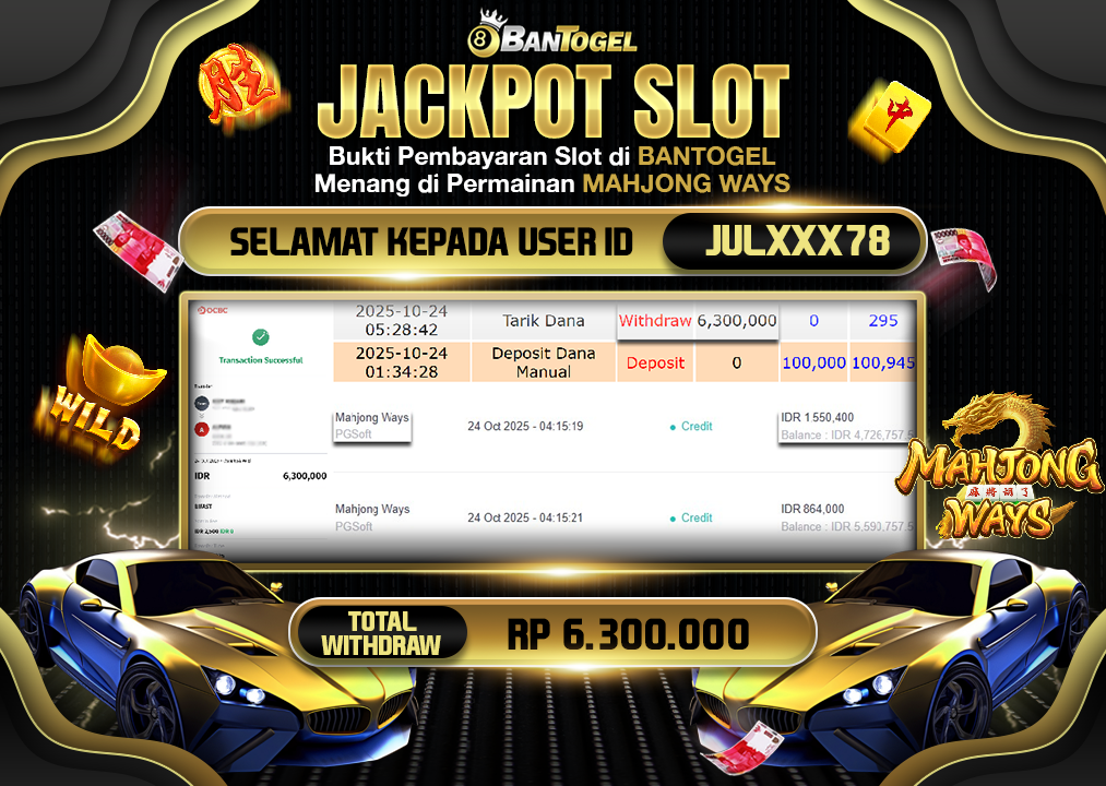 BUKTI JACKPOT LUNAS BANTOGEL