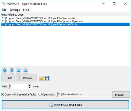 VovSoft Open Multiple Files 2.7