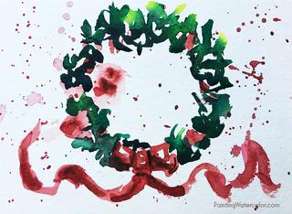 Winter Wreath in Watercolors ideas for holiday cards