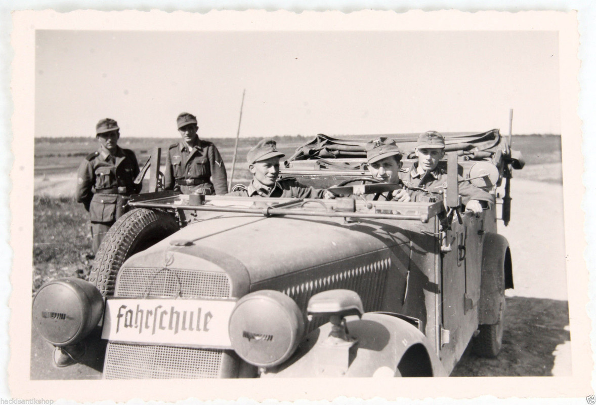 Original WK2 Foto Kübelwagen Fahrschule