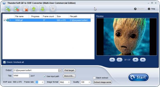 ThunderSoft GIF to SWF Converter v3.8.0.0