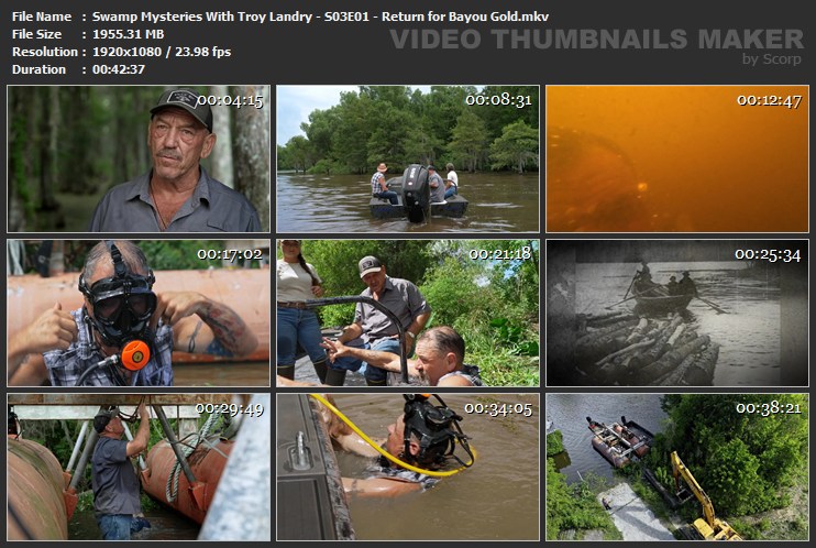 Swamp Mysteries With Troy Landry - S03E01 - Return for Bayou Gold.mkv
