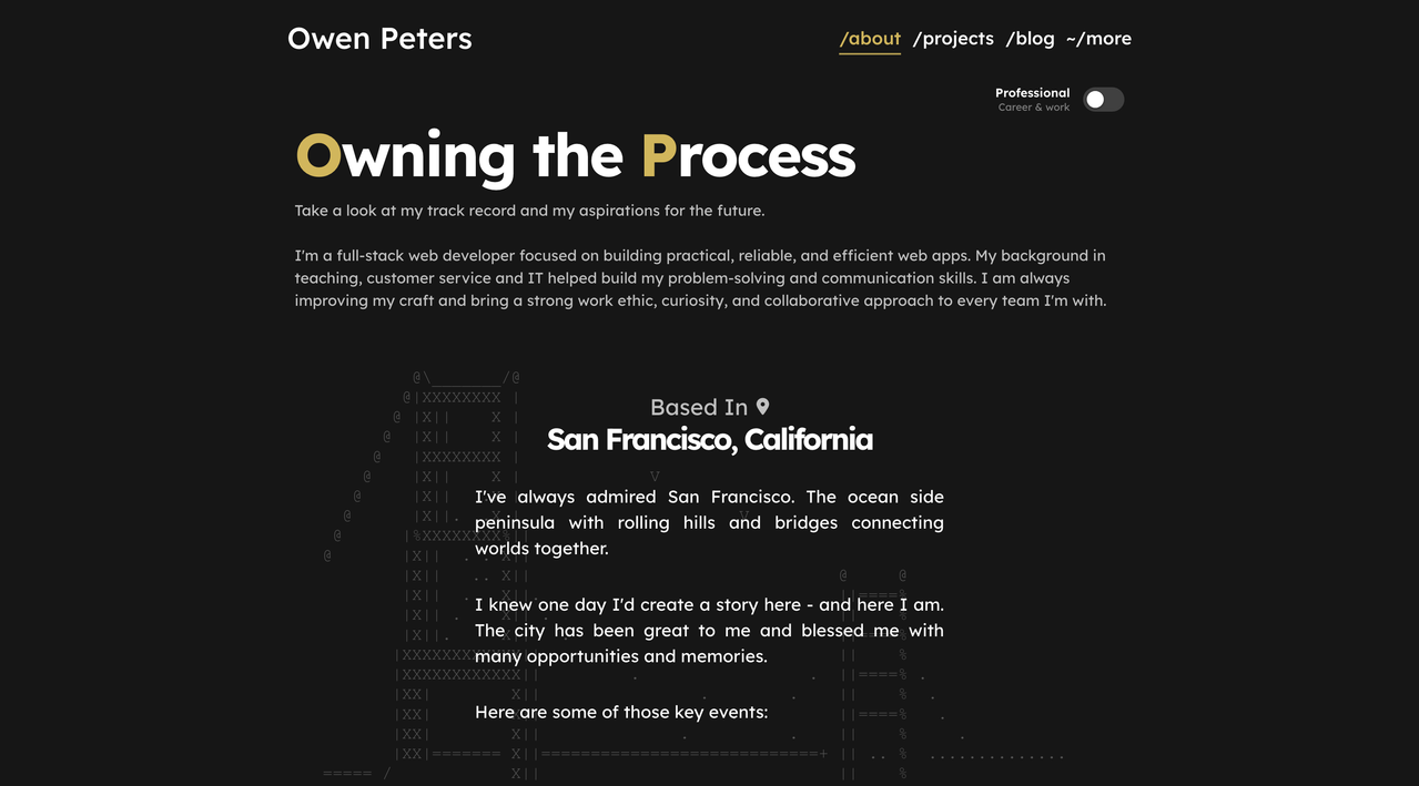 Home page for this portfolio.