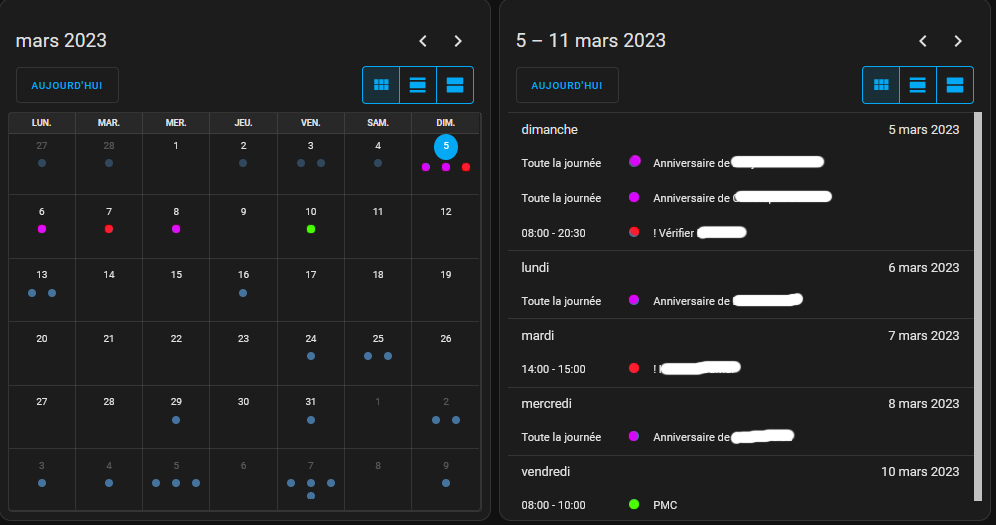 Calendrier Google - Couleur des événements - Entraide Home Assistant - Home  Assistant Communauté Francophone