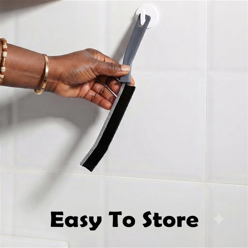 Stiff bristles removing grime