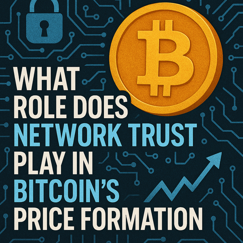 What role does network trust play in Bitcoin's price formation