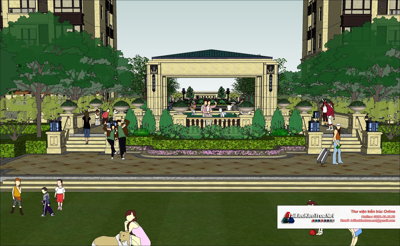 9-model-phoi-canh-3d-file-sketchup-biet-thu-lau-dai-phap-co68 (2