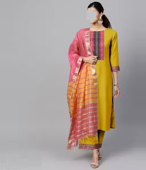 Cotton Kurti Set For Women's Color 1 (KS178)