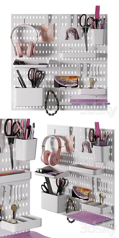 Wall stationery organizer