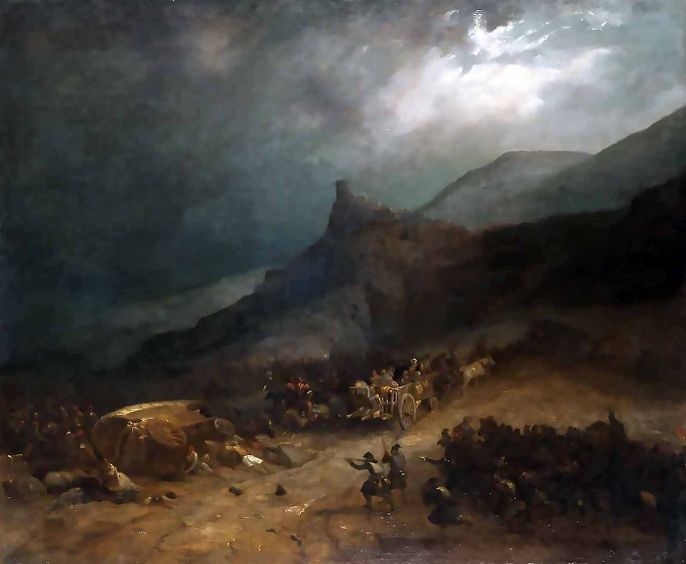 Carlista,Ataque a un convoy carlista (La batalla de Arlabán),Jenaro Pérez Villaamil.