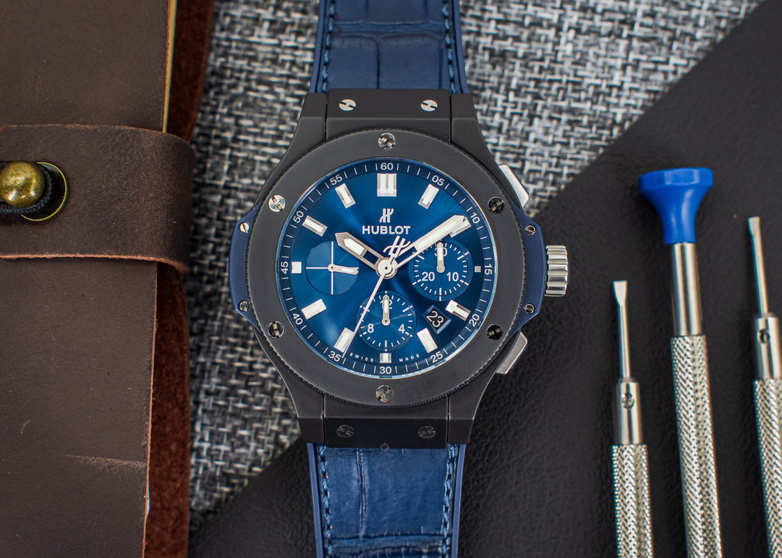 FS Hublot Big Bang Ceramic 44mm Chronograph Blue BOX, PAPERS, 2