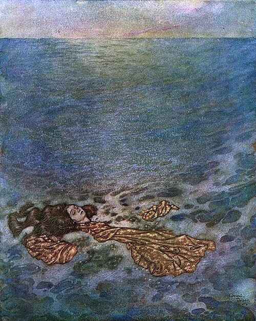 Edmund-Dulac-The-Mermaid-Death