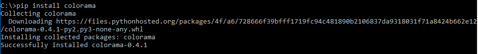 [Image: successful-colorama-installation.png]