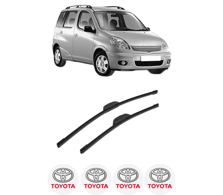 Set stergatoare auto TOYOTA YARIS VERSO (_P2_) din 1999-2005, pentru parbriz auto, 2 bucati, Bosch Aerotwin Retrofit, din cauciuc siliconat rezistent, 4 Stickere Auto TOYOTA