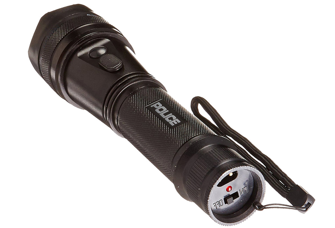 POLICE Stun Gun 1109 560 BV Heavy Duty Metal Rechargeable LED Flashlight 615317640919 eBay
