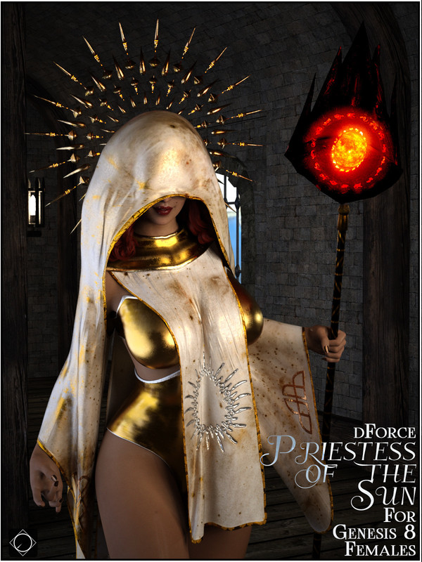 dforce Priestess of the Sun for Genesis 8 Females