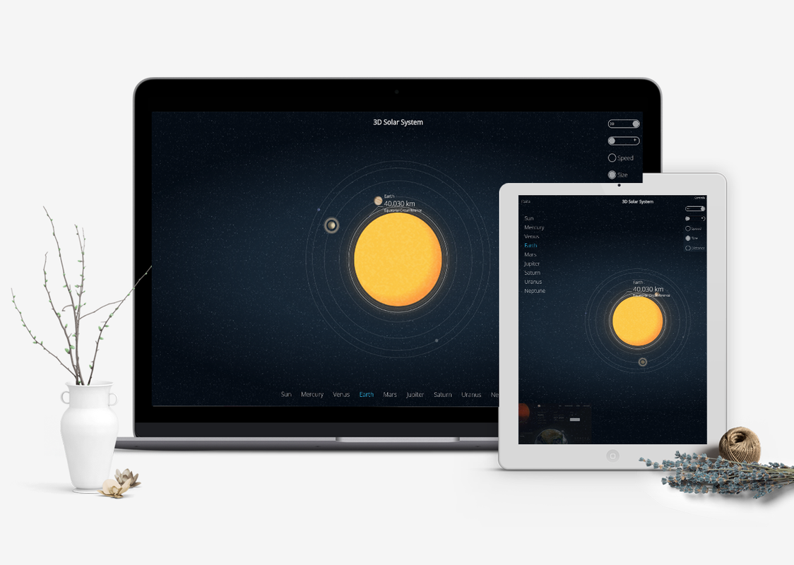 solar system html template