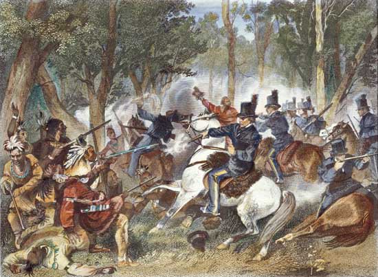 Représentation de la bataille de Blackhill