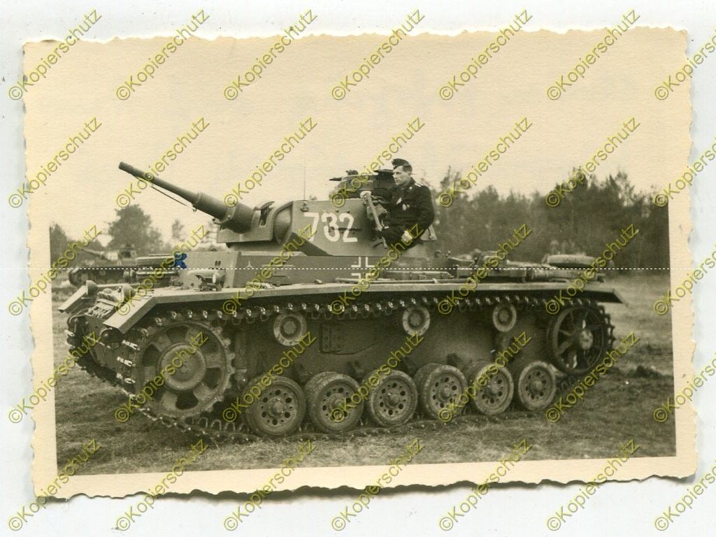 Foto, Panzer III, Turmnummer 732, Truppenübungsp
