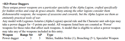 AL - weapons (power daggers)