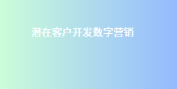 潜在客户开发数字营销