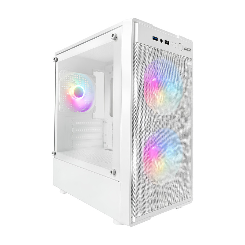 GABINETE SENTEY M12 WHITE 3X120MM ARGB FAN VIDRIO TEMPLADO