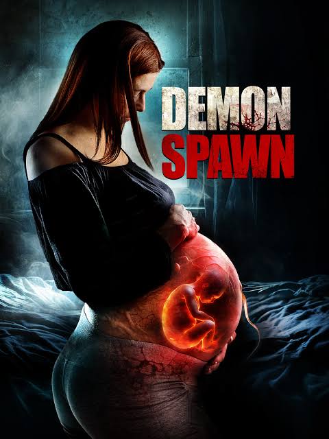 Demon Spawn (2025) movie poster featuring a couple in distress