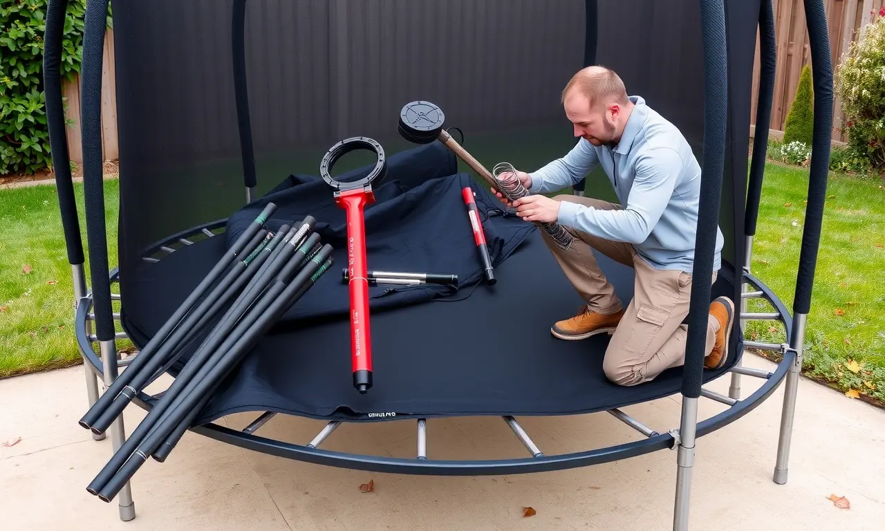 батут установка