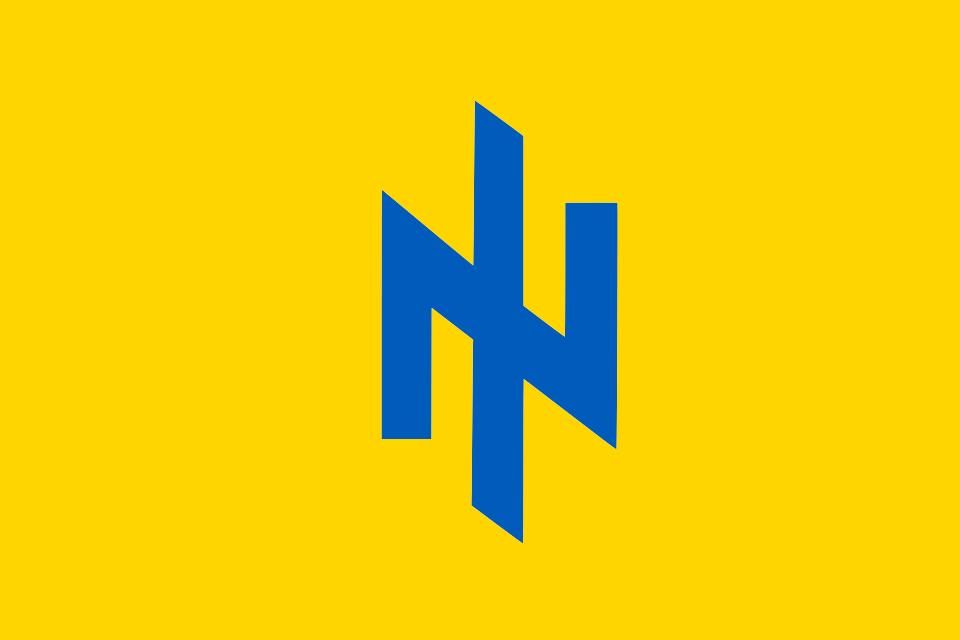 Flag of the Social National Party of Ukraine svg