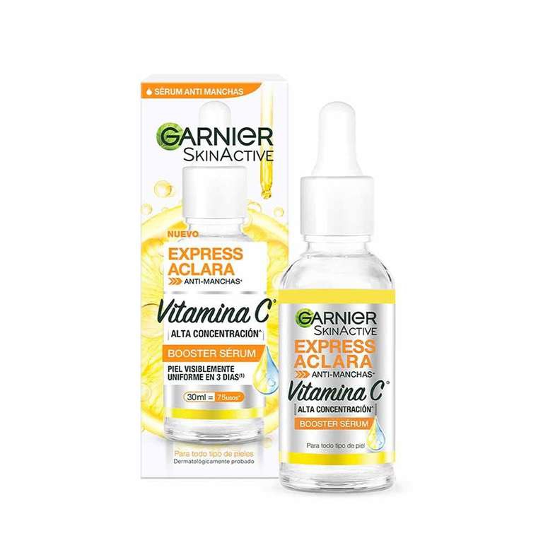 Amazon / Serum Garnier Skin Active Express aclara booster, anti manchas con vitamina c 
