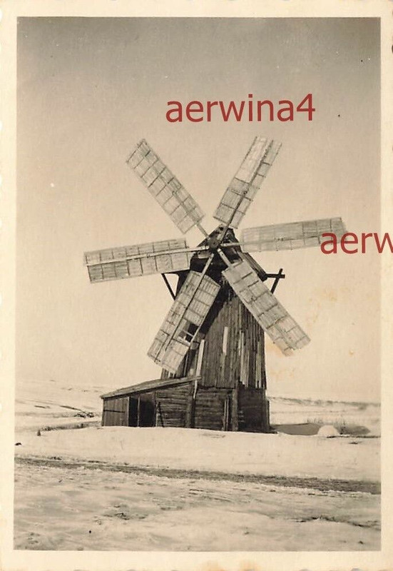 Russ. Windmühle im Winter 1942 bei Reschew Russland Ostfront