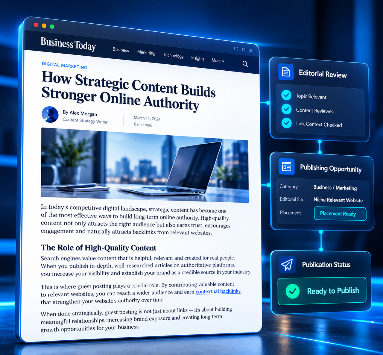 Professional guest posting and editorial publication service