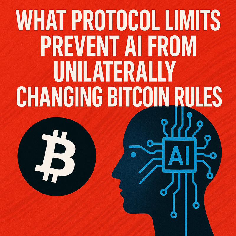 What protocol limits prevent AI from unilaterally changing Bitcoin rules