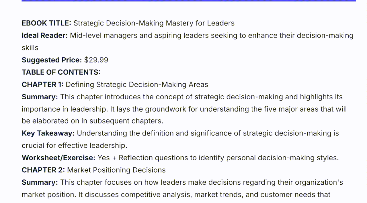 Ebook Structure Preview
