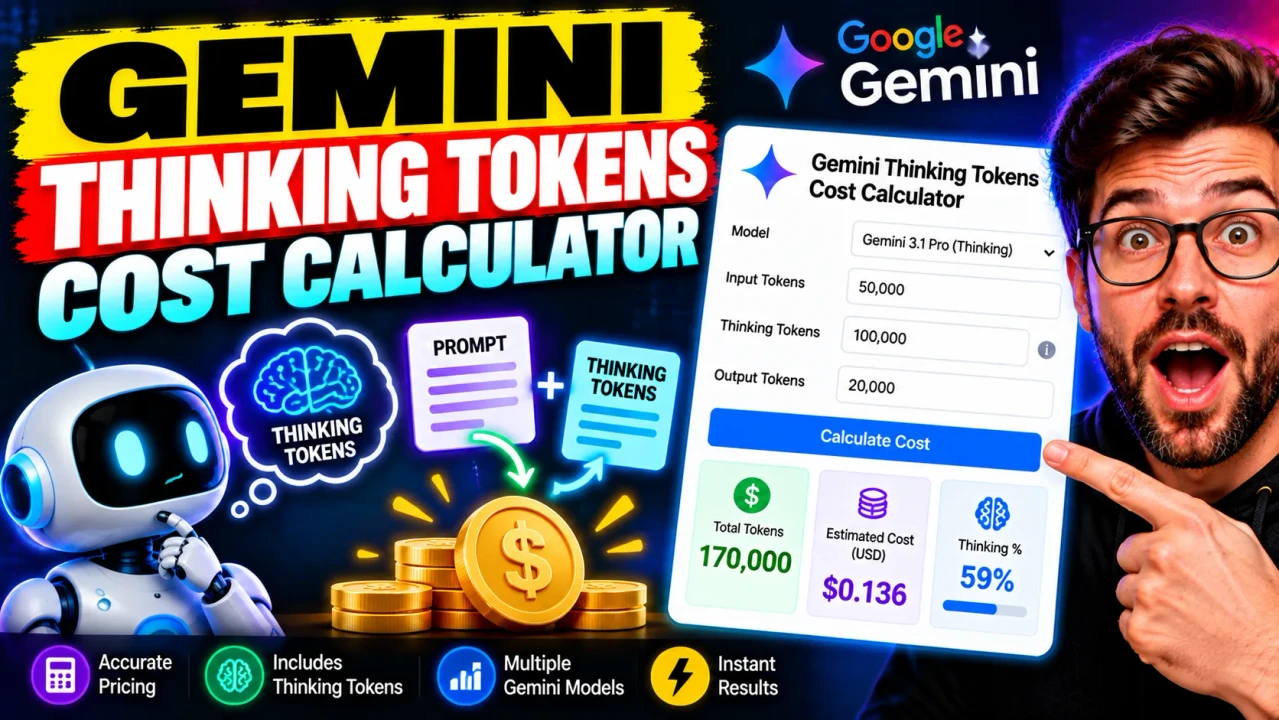 Gemini Thinking Tokens Cost Calculator