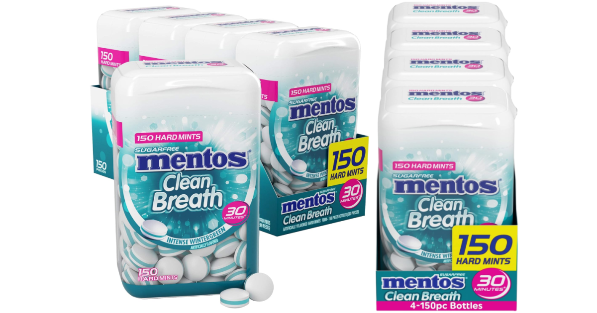 Refresh Your Breath with Mentos Clean Breath Sugarfree Hard Mints Refresh Your Breath with Mentos Clean Breath Sugarfree Hard Mints