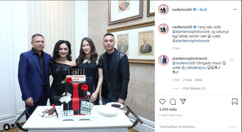 Raul Lemos bersama Krisdayanti, Atan Lemos dan calon adik iparnya